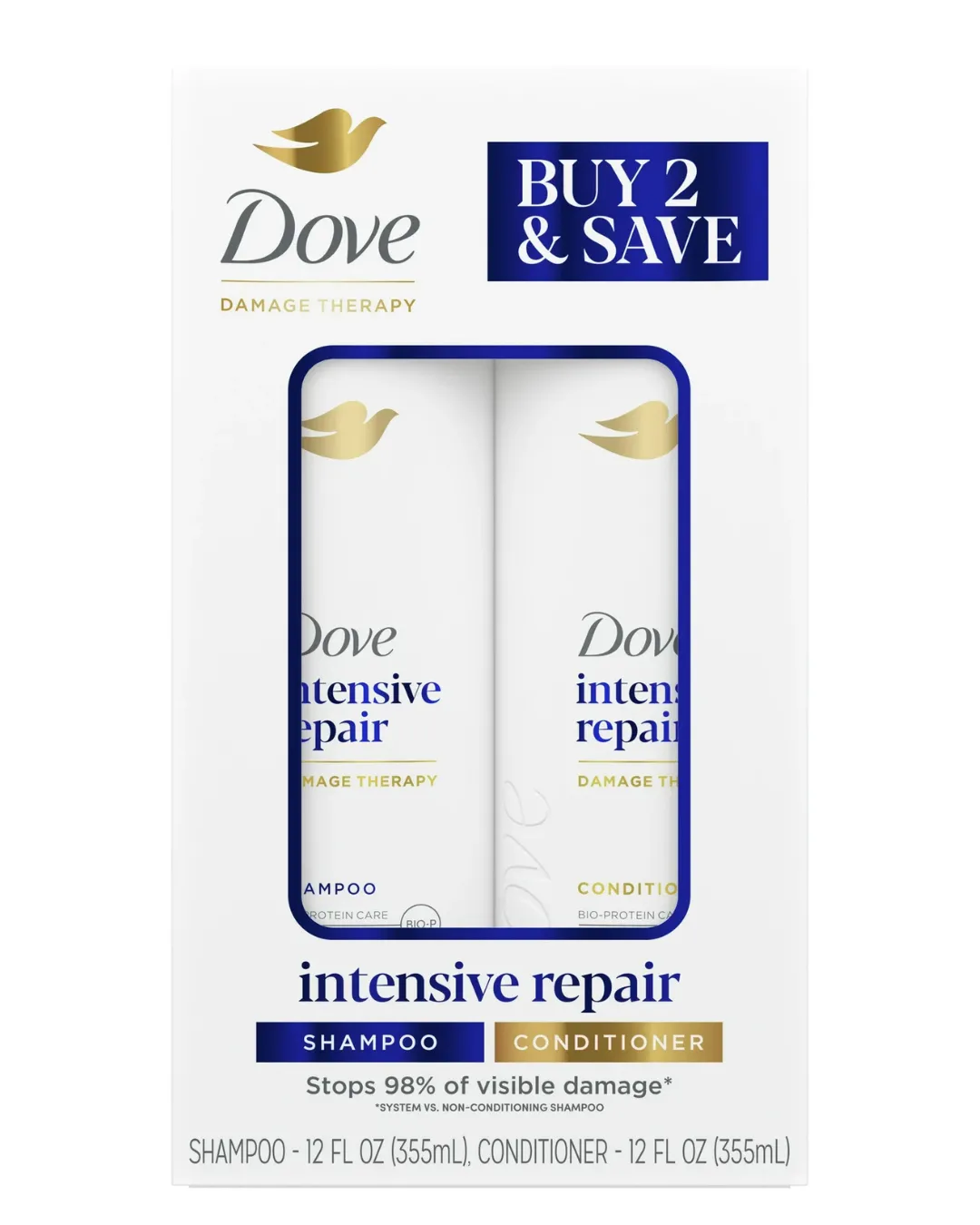 DUO SHAMPOO Y ACONDICIONADOR  INTENSIVE REPAIR DOV